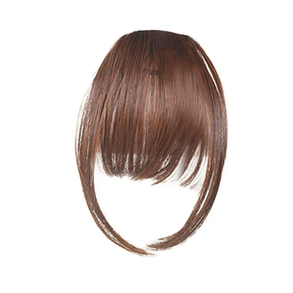 Women Clip-in Bangs Natural Wispy Forehead Hair Extensions Faux French Bangs Girls Straight Air Bangs Fringe Wig Hairpieces