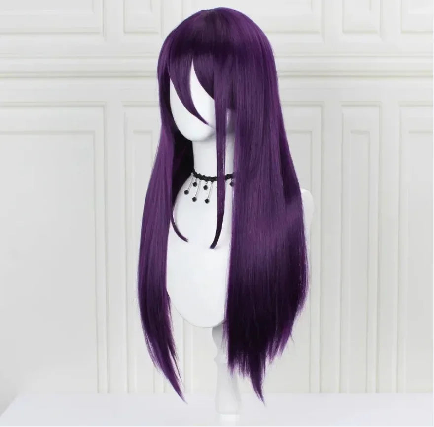 Women Anime Game Doki Doki Literature Club Yuri Monika Natsuki Sayori DDLC Long Straight Wig Party Synthetic Cosplay Wigs