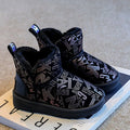 Children's Waterproof Non-slip Leather Boots Stylish and Shiny Kids Winter Fur Warm Shoes Girls' Plush and Thickened Snow Boots