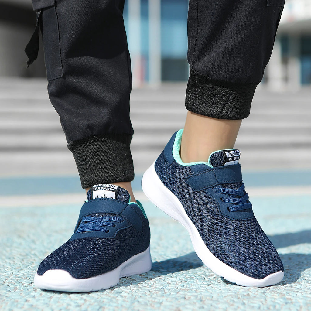 Teenager Children Sport Sneakers Lightweight Comfort Casual Walking Shoes Durable Rubber Sole Daily Wear Big Kid Athletic Shoes
