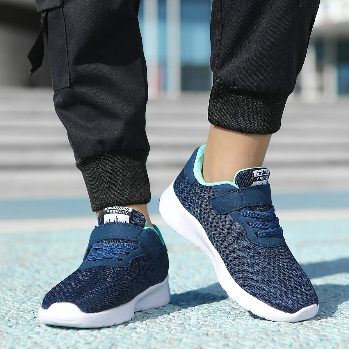 Teenager Children Sport Sneakers Lightweight Comfort Casual Walking Shoes Durable Rubber Sole Daily Wear Big Kid Athletic Shoes
