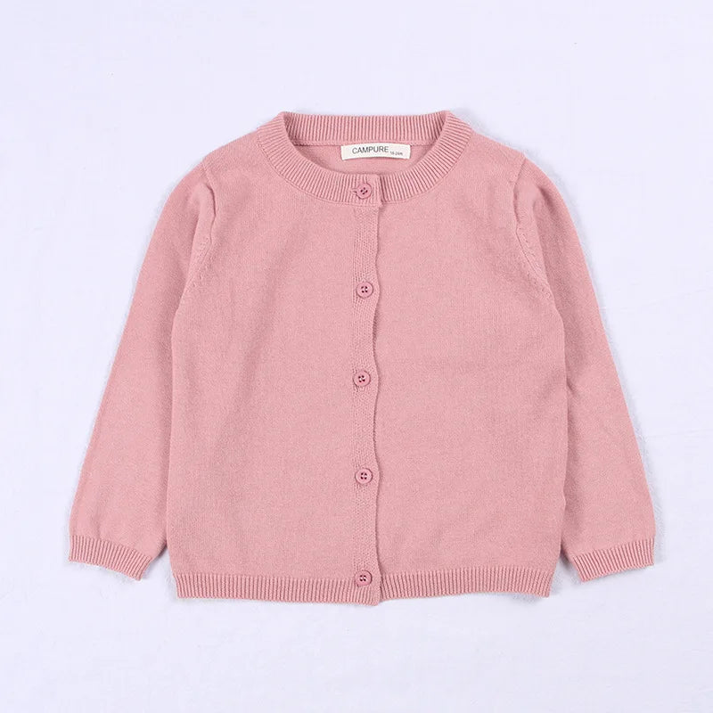 Girls Cardigan Baby Children Knitted Cardigan Sweater Boys Girls Candy Color Clothing Kids Spring Autumn Outer Wear