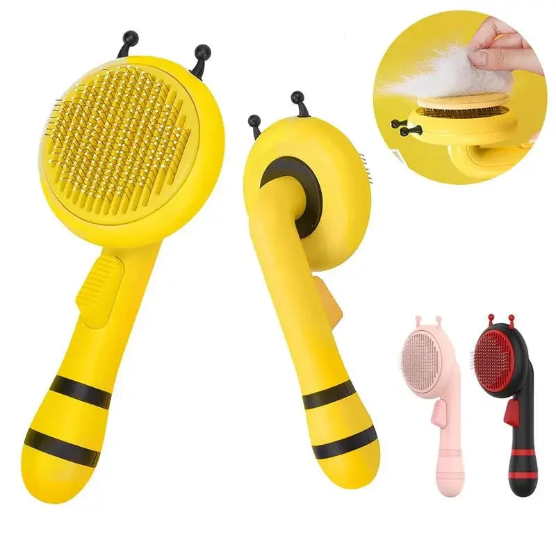 Cleaning Pets Bee Pet Cat Brush Massage Cat Comb Self Grooming Comb for Cats Dogs Removes Undercoat Tangled Hair Pet Accessories