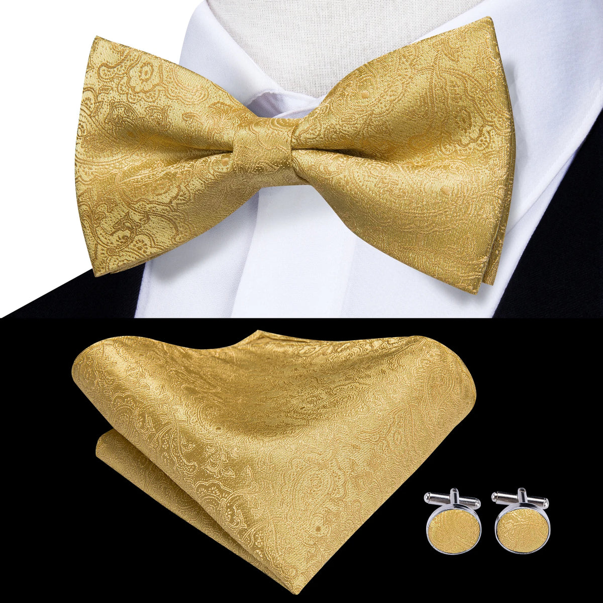 Luxury Gold Mens Suit Vest Red Blue Green Yellow Red Waistcoat Tie Bowtie Hanky Cufflinks Set Male Waist Jacket Wedding Office