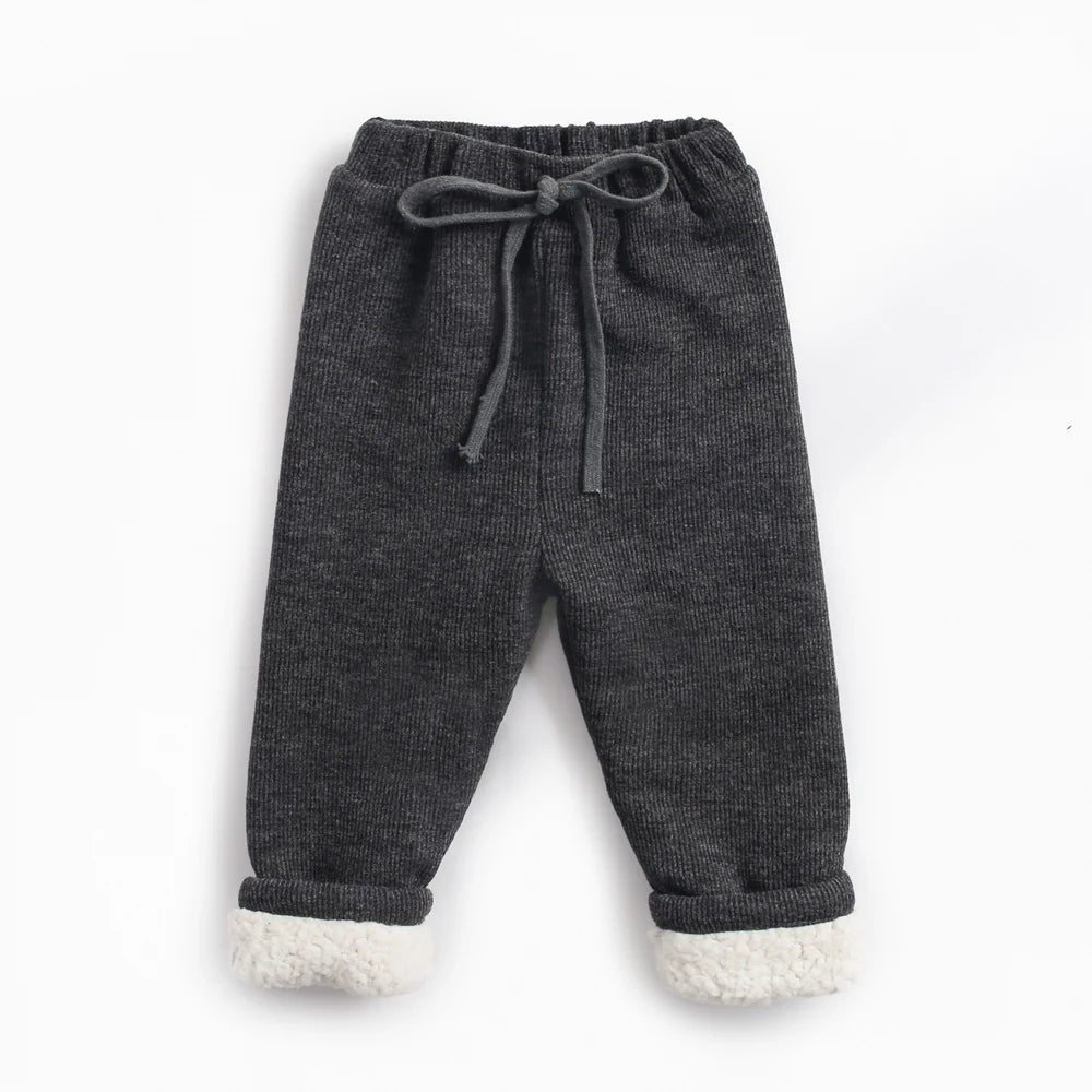 Infants Long Pants Thicken Kids Pants Solid Warm Children Clothing Winter