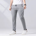 2023 Summer Casual Pants Men Straight Slim Fit Business Trousers Fashion Thin Elasticity Social Streetwear Pant Black Grey Green