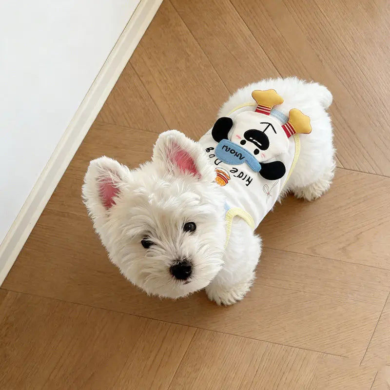 Pet Cute Ice Cream Vest Teddy Spring Clothing Small Dog Cat Pet Dress Couple Outfit Dog Clothes for Small Dogs Puppy Clothes