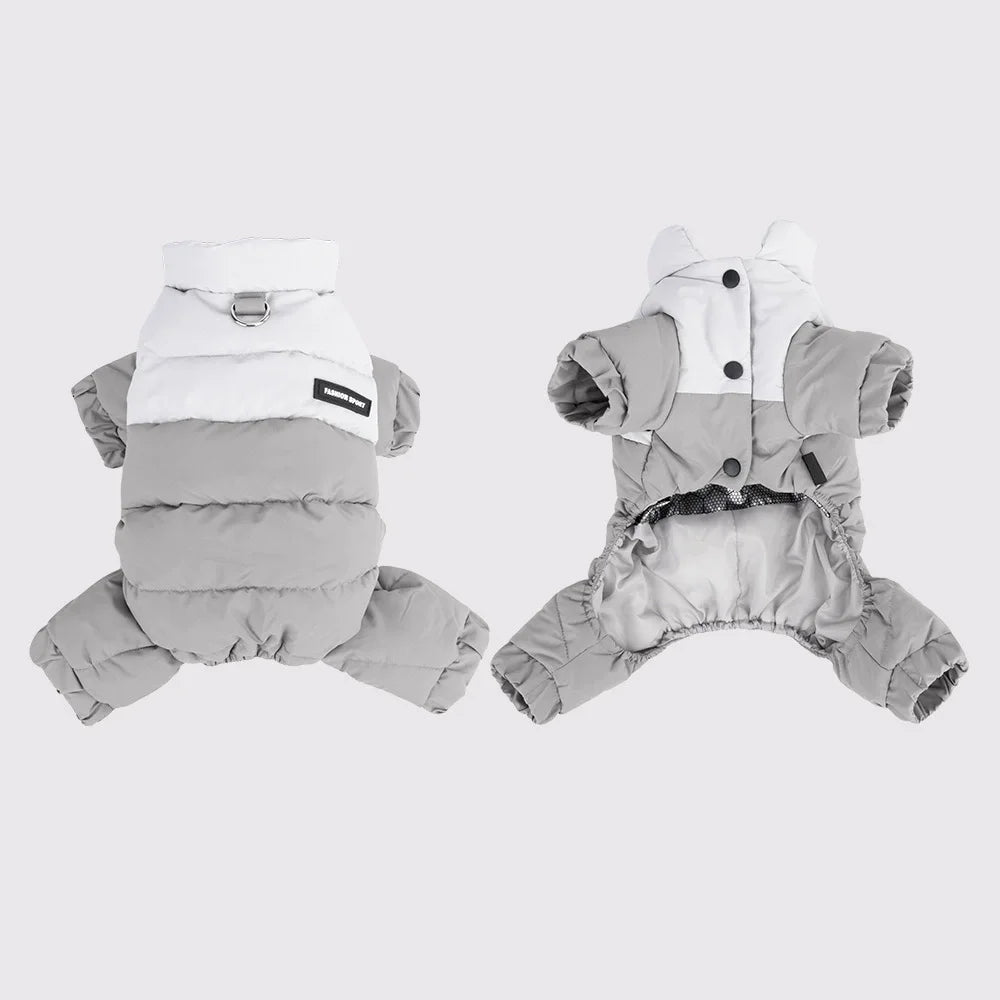 Winter Warmth Cotton Clothing for Pet Thickened Jumpsuit Coat Graphene Windproof Waterproof Pullable Dog Clothes