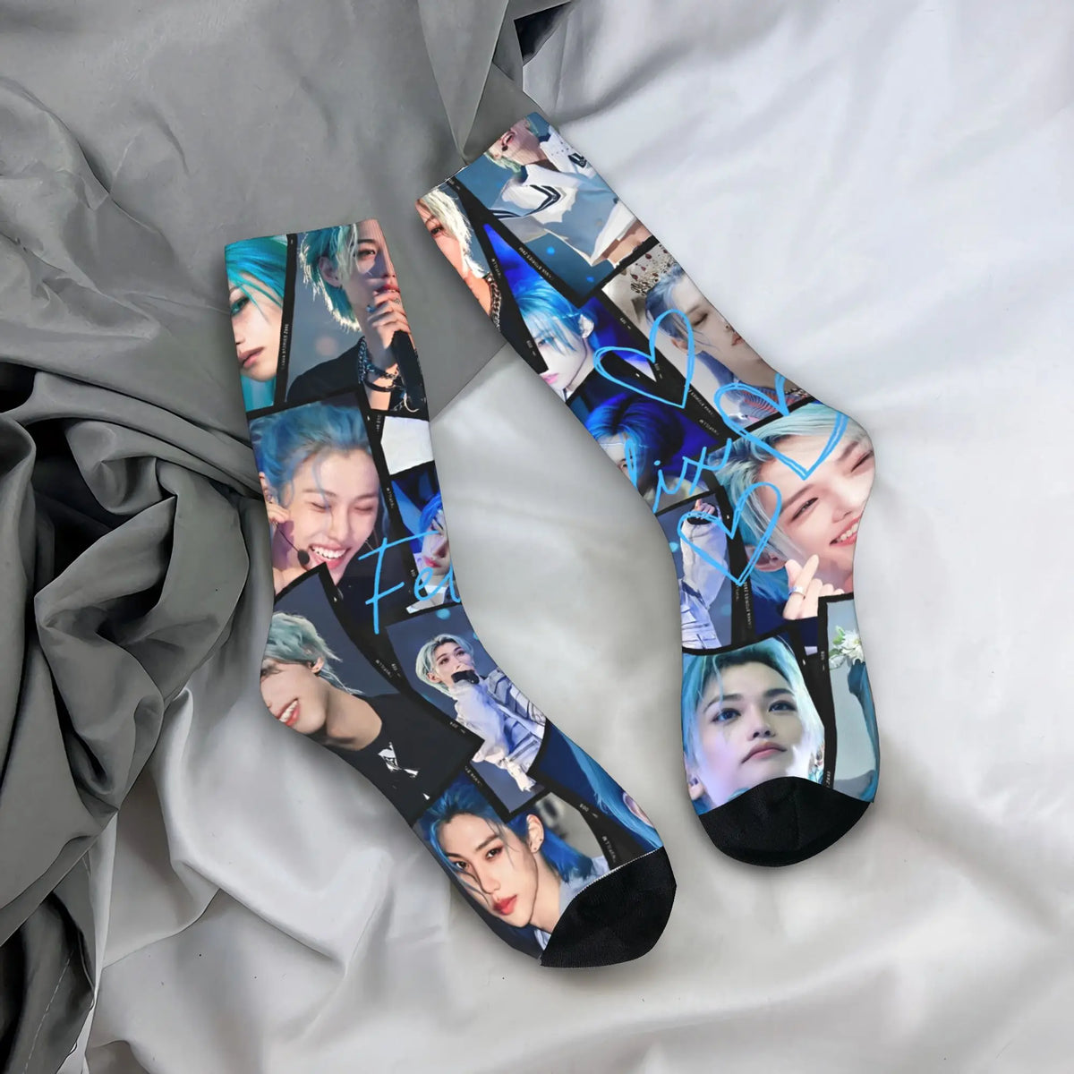 Stockings for Kids  Design Gothic Socks Autumn Socks KPOP S-Strays Band Hyunjin  Felix Bang Chan Men Outdoor Quality Socks