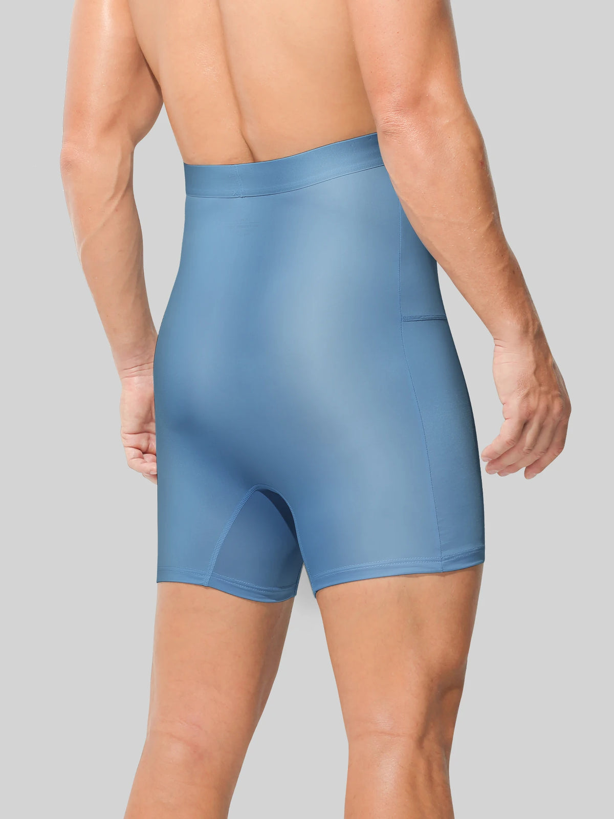 Men's sports underwear: high-waisted, belt-curving, plus-size, lengthened, anti-leg chafing, waist-protecting, flat-cut shorts