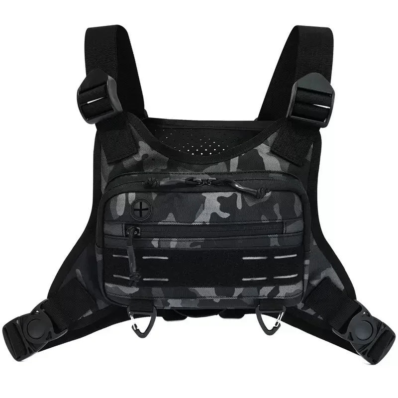 Sports Chest Bag for Men Women, Running Vest Bag with Built,Phone Holder for Workouts&Ski&Cycling&Hiking,Motorcycle Accessories