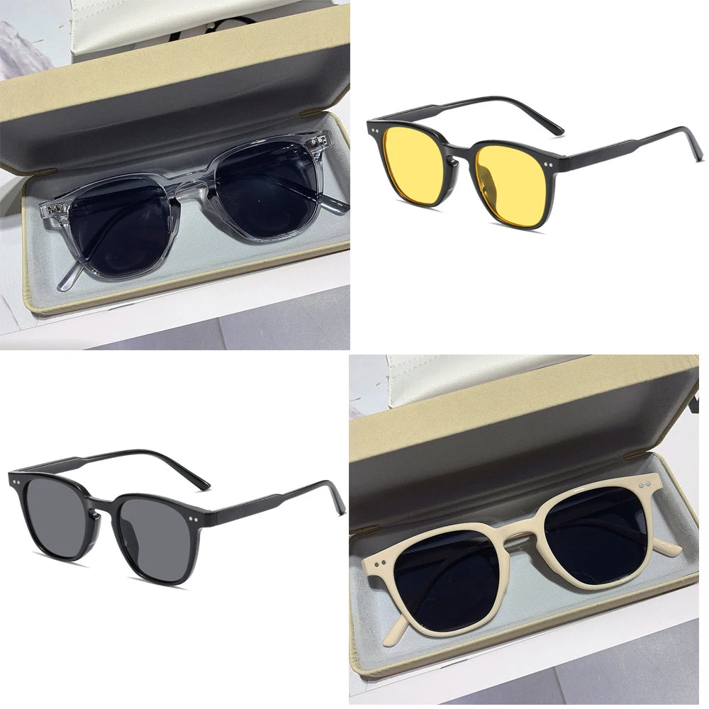 New Vintage Square Sunglasses Women Men Luxury Brand Small Round Sun Glasses Female Small Eyewear Sunglasses for Male Female
