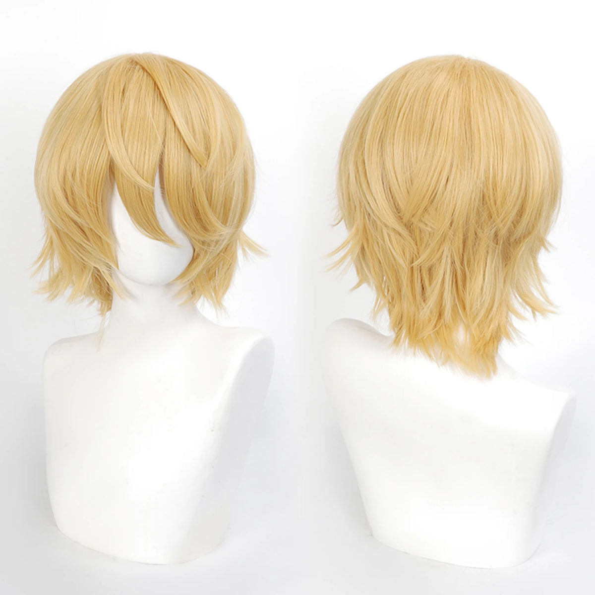 Short Wavy Bob Synthetic Wig with Air Bangs Heat Resistance Shoulder Length Curled 14inch Wigs for Daily Use Cosplay for Women