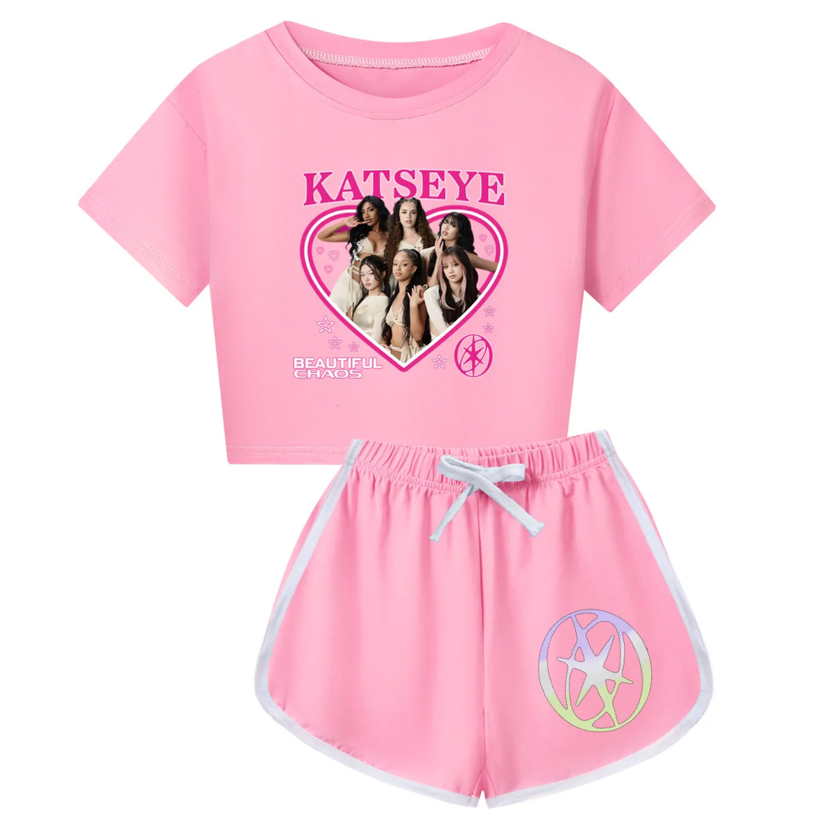 Summer Fall Girls Boys Pajama Sets KPop Girls Group KATSEYE Pyjamas Children Cotton Sleepwear Baby Underwear Set Kids Clothes