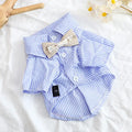 Pet Dog Clothes Bowknot Striped Shirts for Dogs Clothing Cat Small Thin Summer Blue Fashion Boy Girl Chihuahua Pet Products