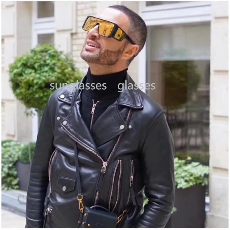 Oversized Sunglasses Men Retro Male Goggle Glasses