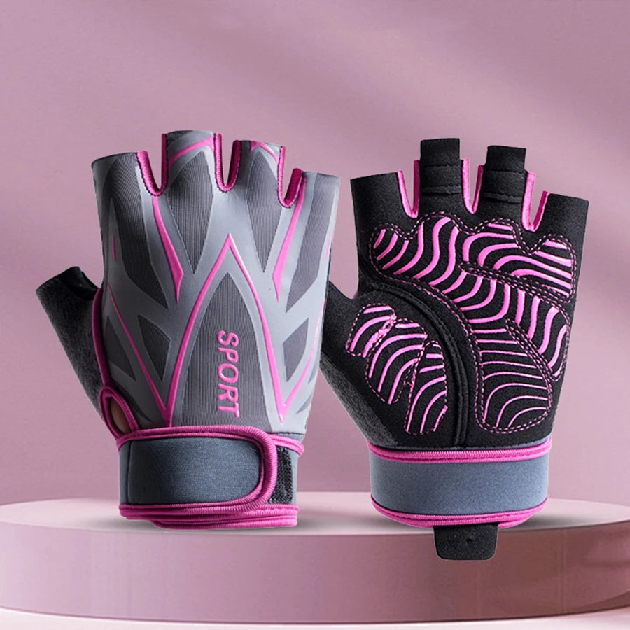 Fitness gloves for women, equipment training, horizontal bar wrist protection, anti slip exercise, anti cocoon, anti slip silico