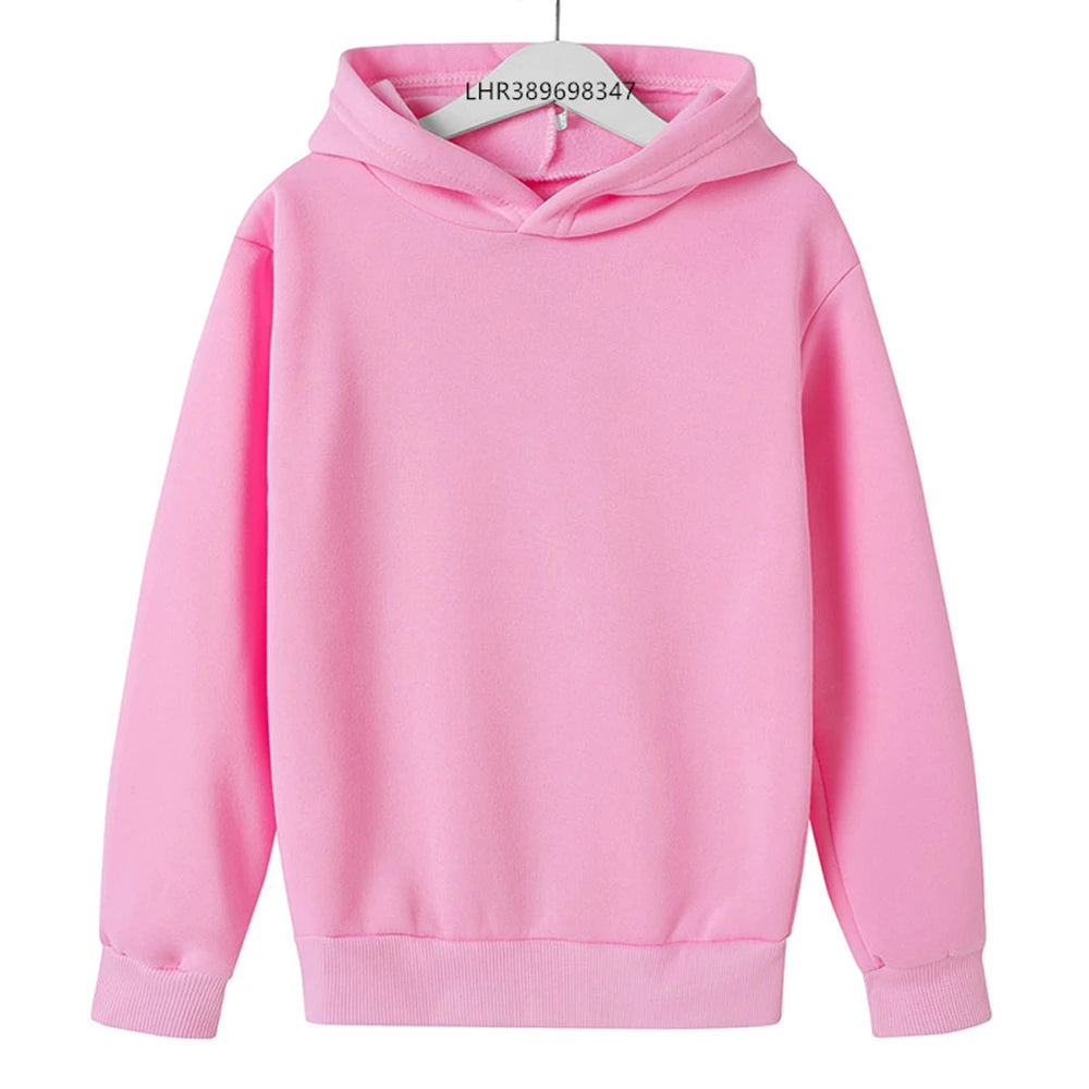 Boy Girls Clothing Hoodie Tops Suitable Age 3-12 Children's Sweatshirt Fashion Pink Black White Red Yellow Spring Autumn Coat