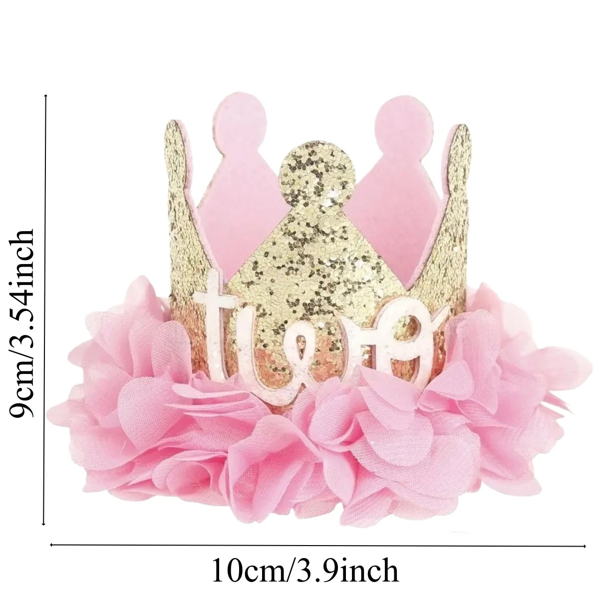Birthday Party Decor Hat Kids 1/2 Year Happy Birthday Boy Girl First Birthday Party Baby Shower Decor Pink Kids Crown Hat