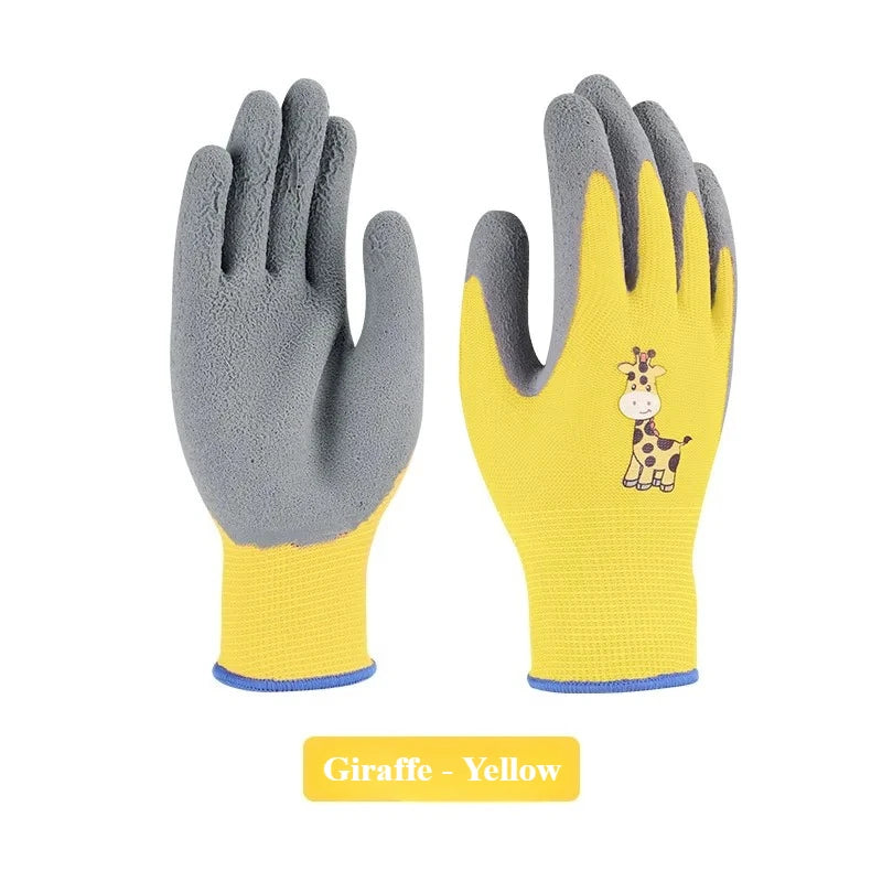 DIY Kids Safety Protection Gloves Durable Waterproof Work Garden Non-Slip,Children Latex Gloves,Puncture-resistant,kitchen