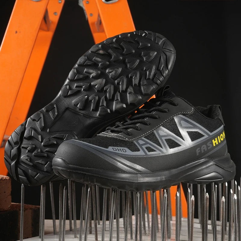 Men's Safety Shoes Anti Smash Anti Puncture Man Work Shoes Indestructible Sneakers Wear Resistant Breathable Men Shoes Steel Toe