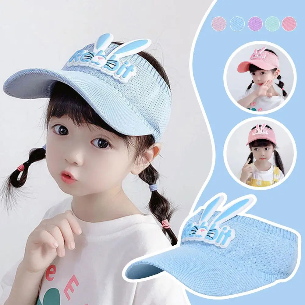 Cute Kids Sun Hats Rabbit Wings Bunny Hat Summer Boys Girls Hat Children Breathable Outdoor Hats