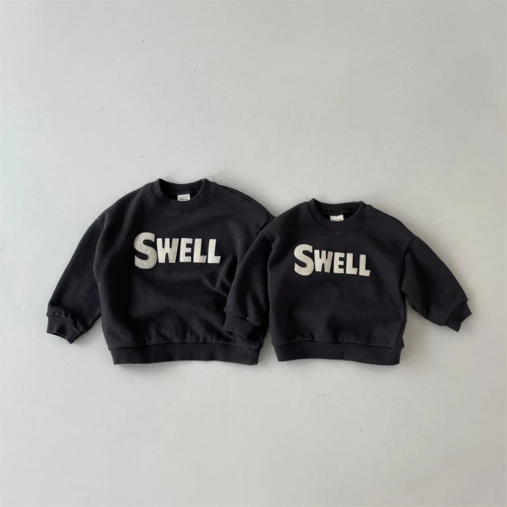 Kid Loose Fashion Letter Sports Sweatshirts Sweet Girl Comfortable Loose Autumn All-match Cotton Tops Boy Simple Clothes
