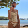 Vacation Polka Dot Bikini Sets For Women Low Neck Backless Top Triangle Bathing Suit 2026 New Lady Summer Beach Swimsuits