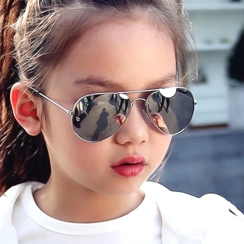 Metal Children Sunglasses Vintage Square Sun Glasses Outdoor Cute Girl Boy Fashion Glasses Protection Classic Kids Sunglasses