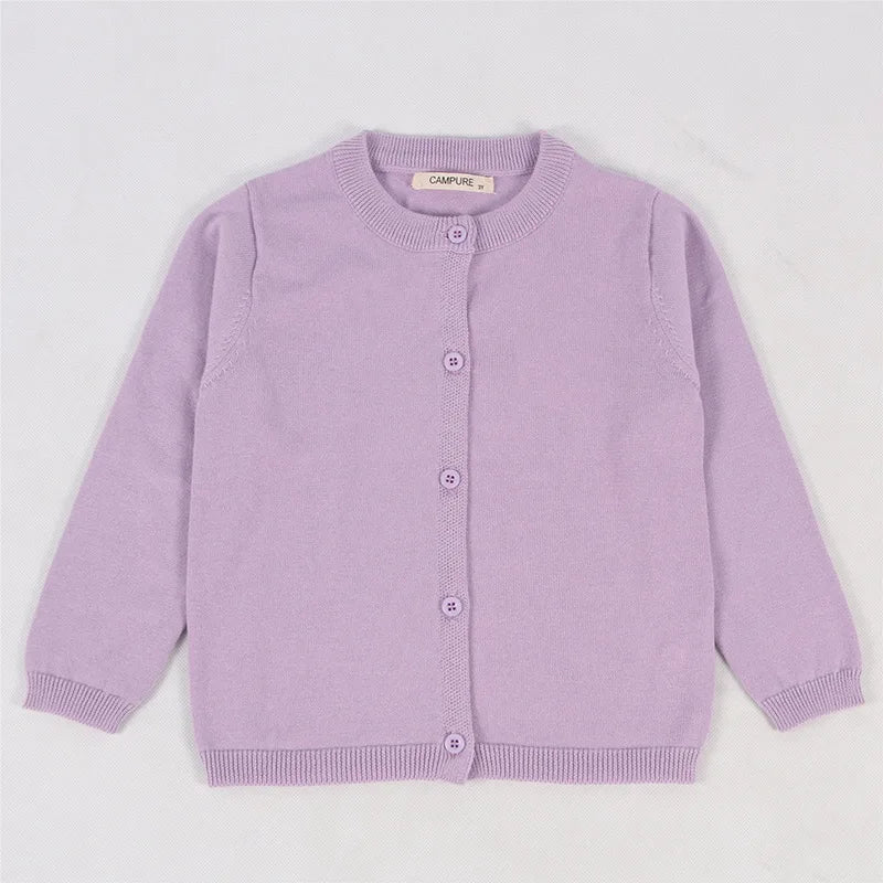 Girls Cardigan Baby Children Knitted Cardigan Sweater Boys Girls Candy Color Clothing Kids Spring Autumn Outer Wear