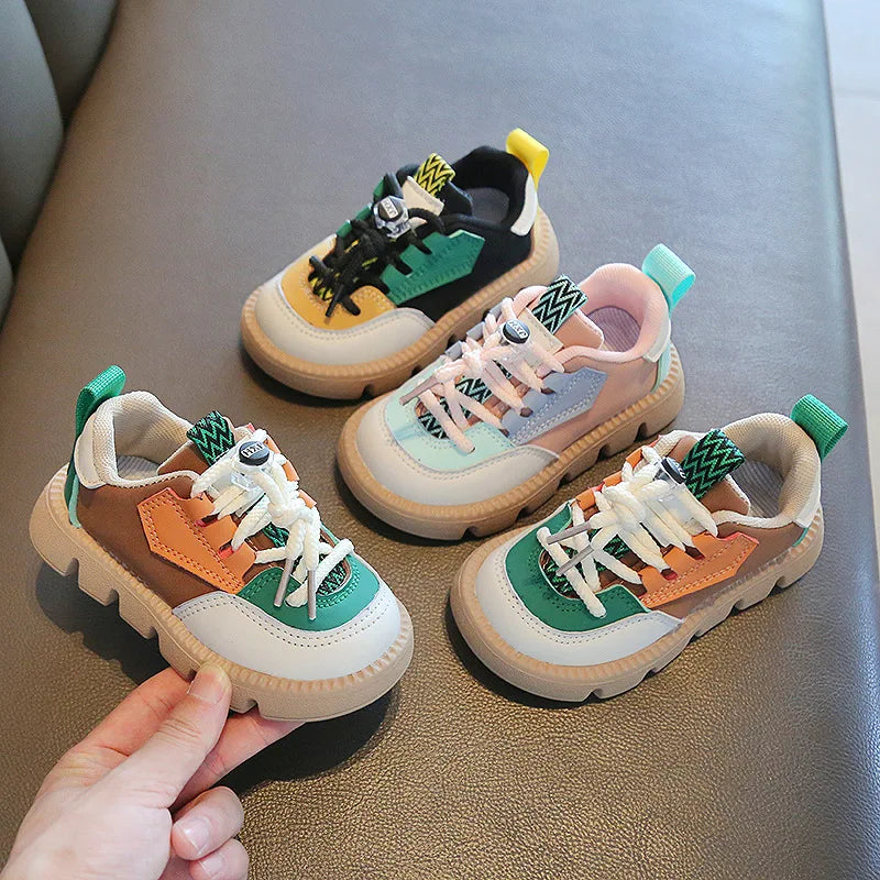 Kids Sports Shoes Spring Autumn 1-6 Years Children Casual Outdoor Sneakers Boys Girls Soft Sole Breathable Running Shoes 21-30