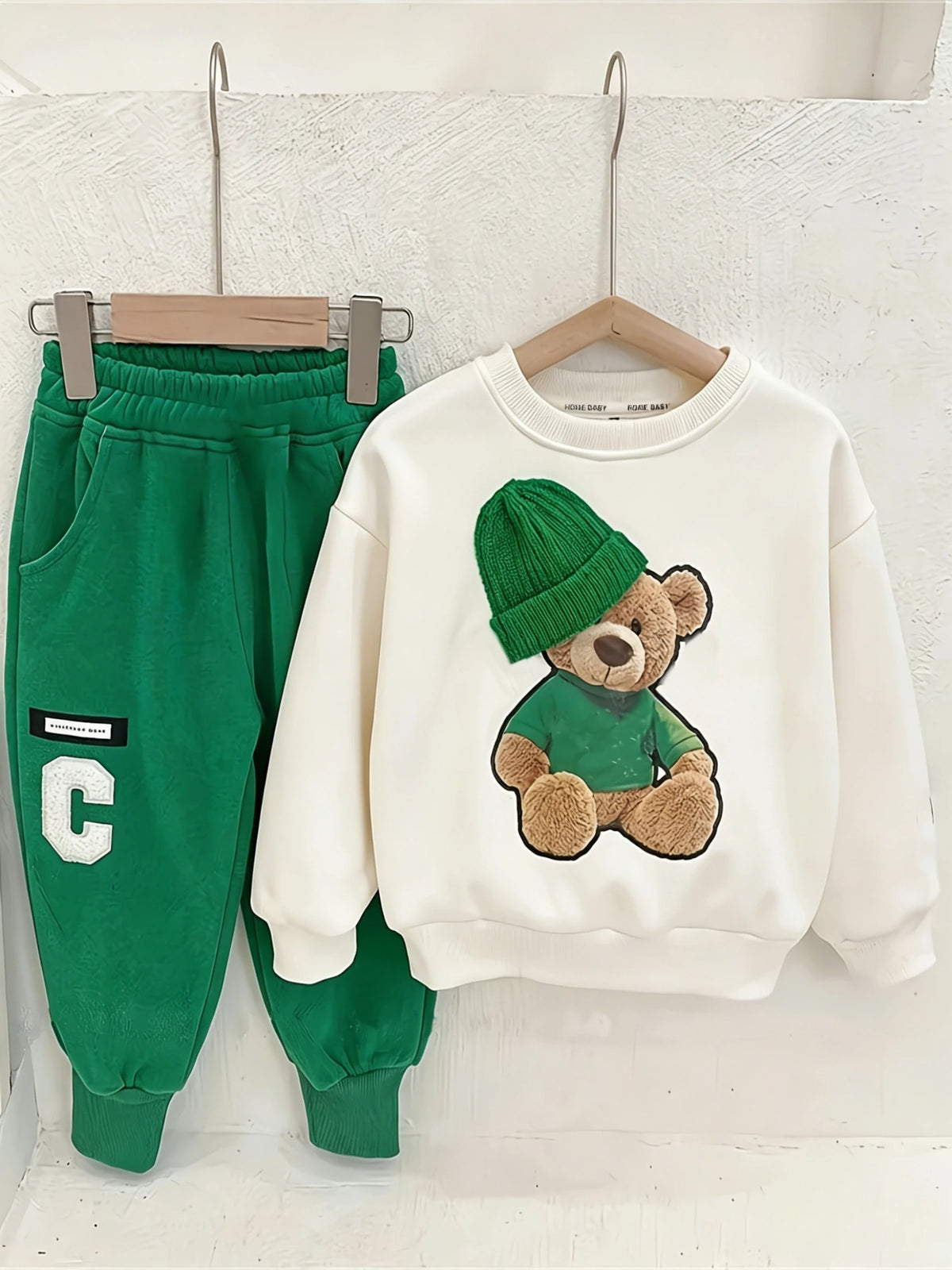 Kids Cartoon Sweatshirt & Pants 2-Piece Outfit Spring & Autumn