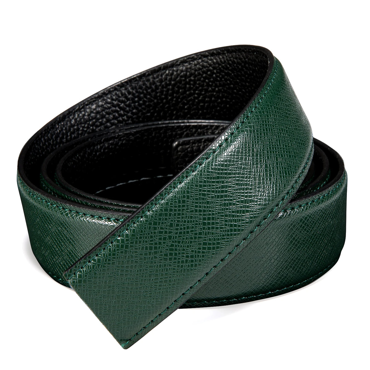 3.5cm wide Luxury Leather Belts for Men Automatic Buckle Blue Men's Belt without Buckle 130CM