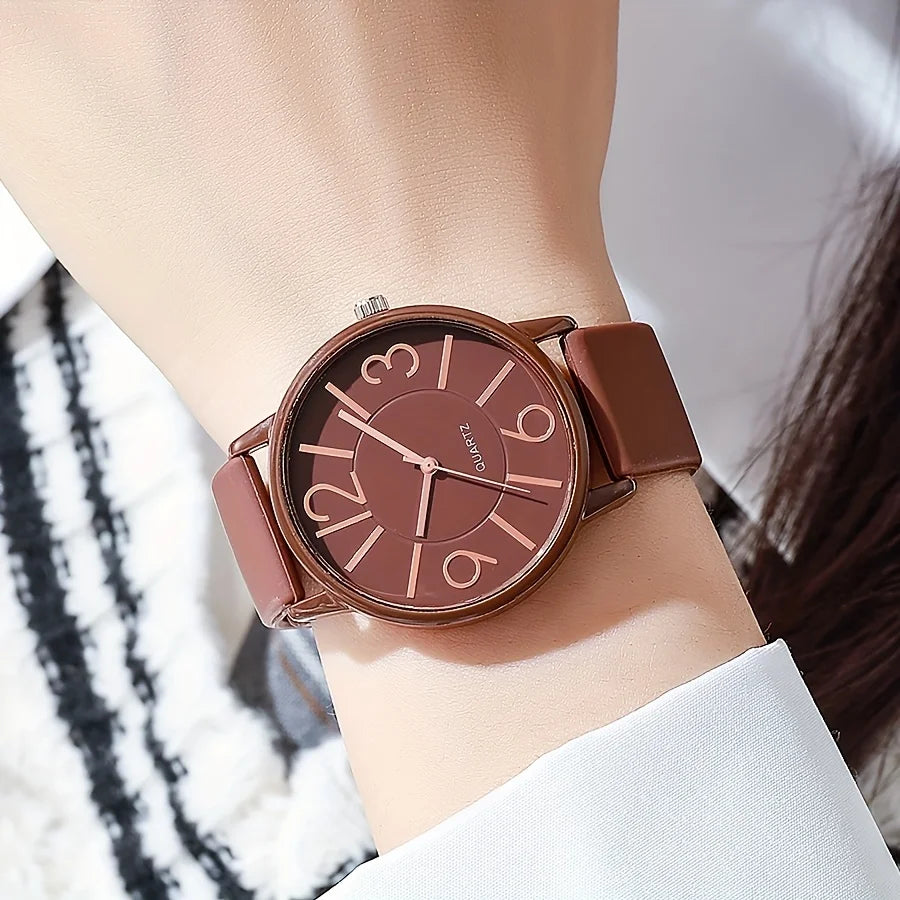 Fashion Arabic Dial Women's Quartz Watch Minimalist Silicone Strap Casual Wristwatch for Girls Students Reloj Mujer