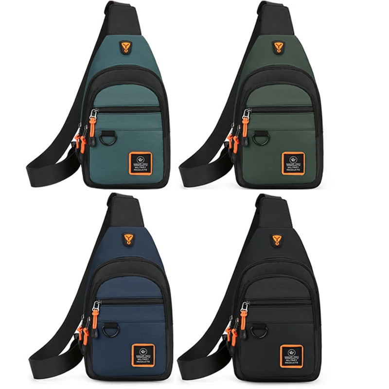 Men's Leisure Outdoor Hiking Bike Shoulder Bag, Waterproof Sports Crossbody Bag, Travel Backpack, Men's Chest Bag, Shoulder Bag