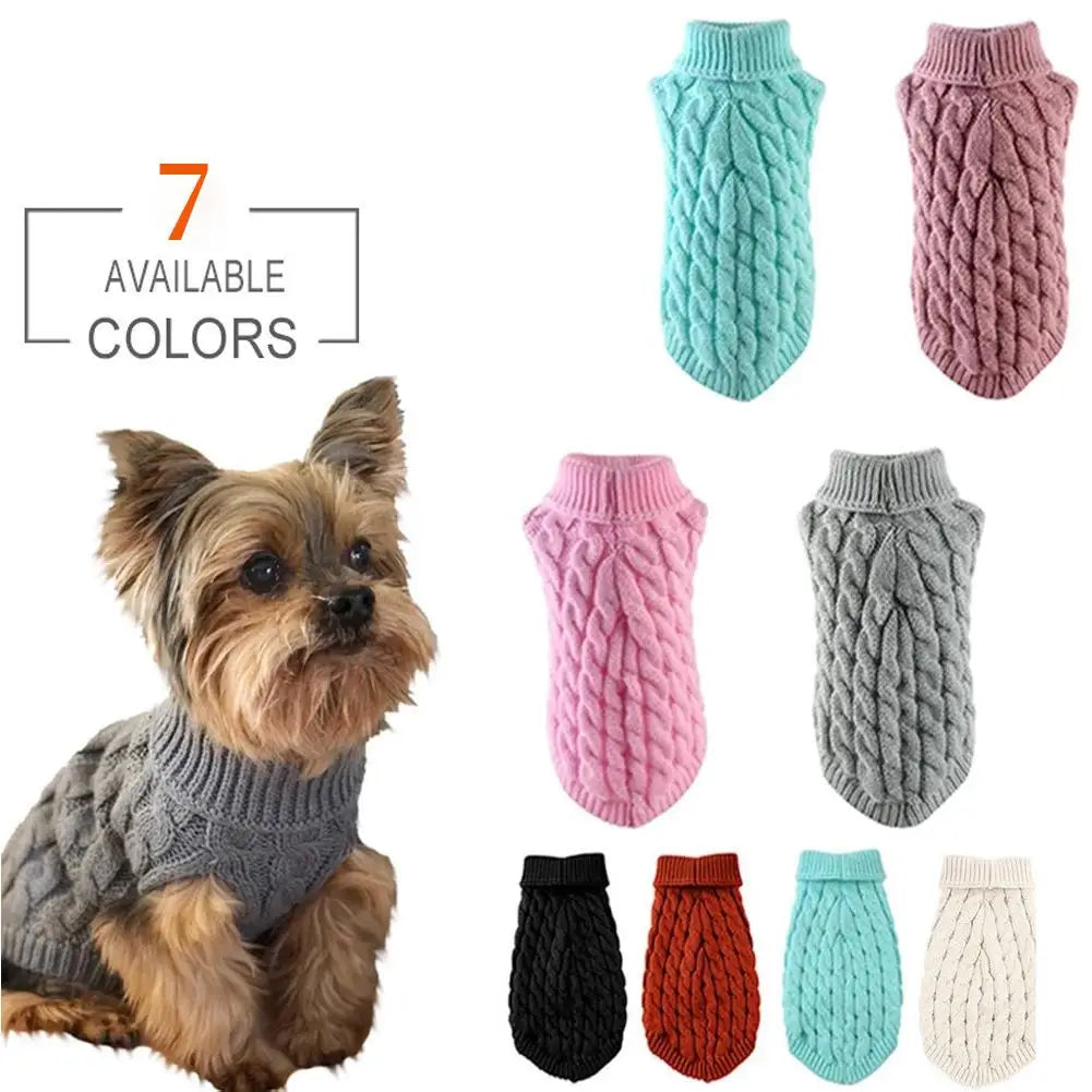 Pet Dog Clothes Sweater Fashion Autumn Winter Warm Dog Sweater Knitted Coat Knitwear for Small Puppy Clothing