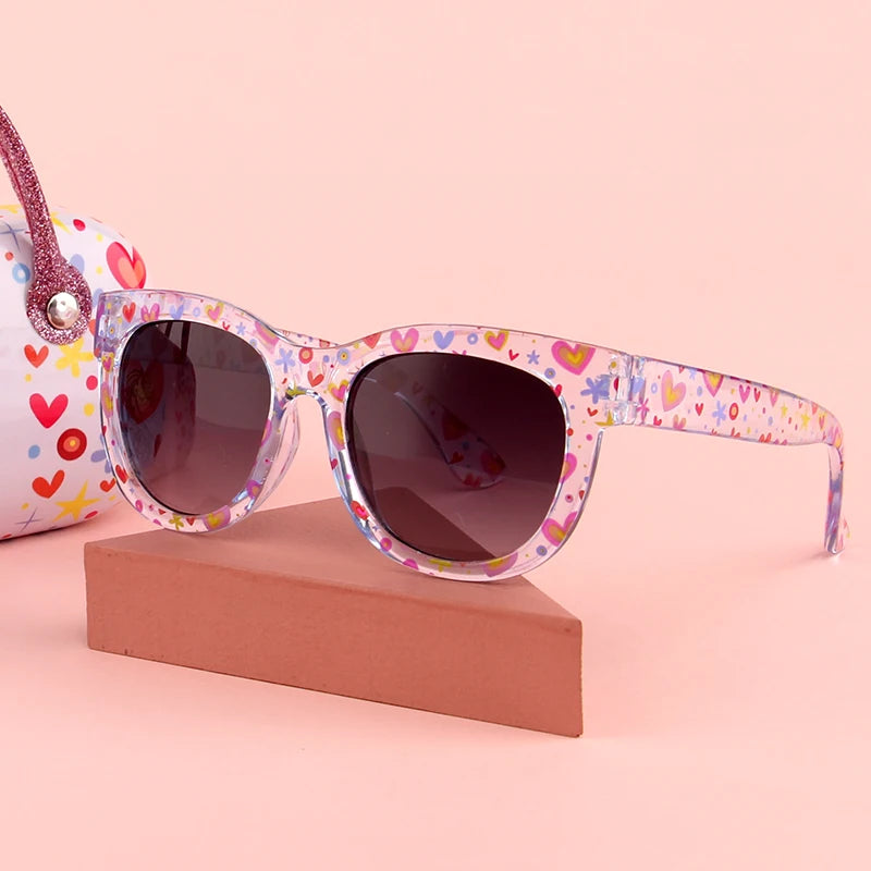 Kenbo Square Cute Kids Sunglasses  For Girls Boy Toddler Lovely Baby Colorful Rectange Sun Glasses Children With Case