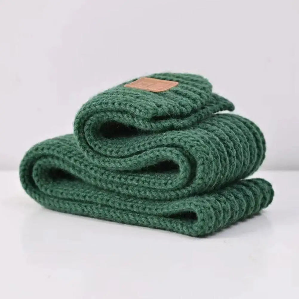 Winter Knitted Scarf for Kids Boys Girls Neckerchief Outdoor Keep Warm Neck Warmer Scarf Soft Parent-child Children´s Scarves