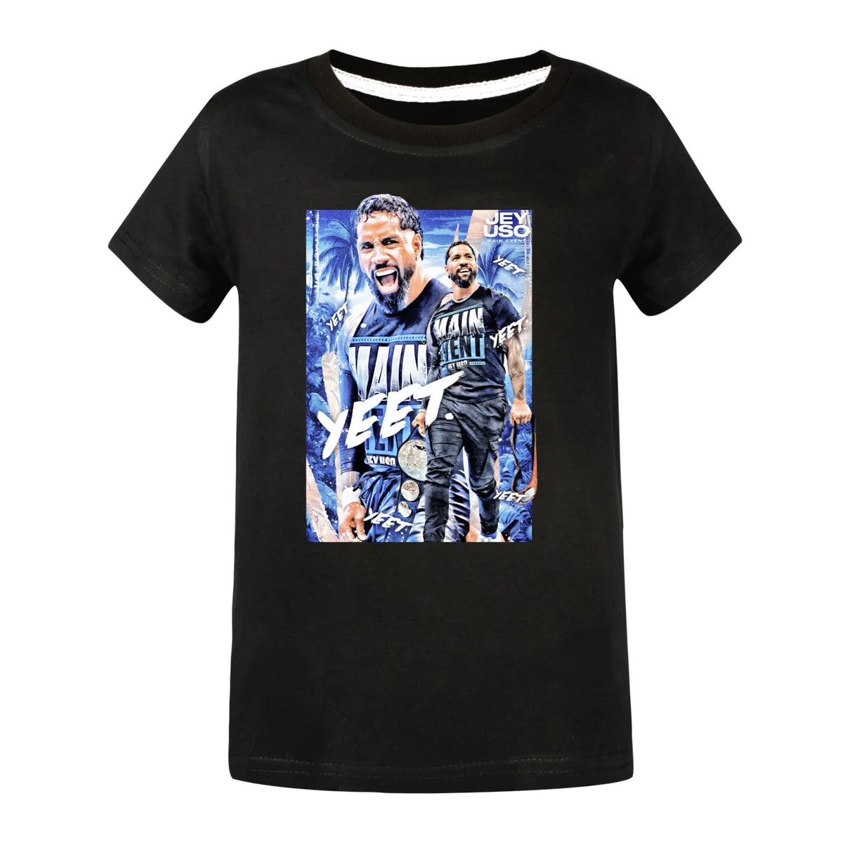 kids T-shirts  Summer Wrestler Jey Uso Short Sleeve Clothes Cartoon Tshirt The Rise of Red Costume Children Birthday Tops3952