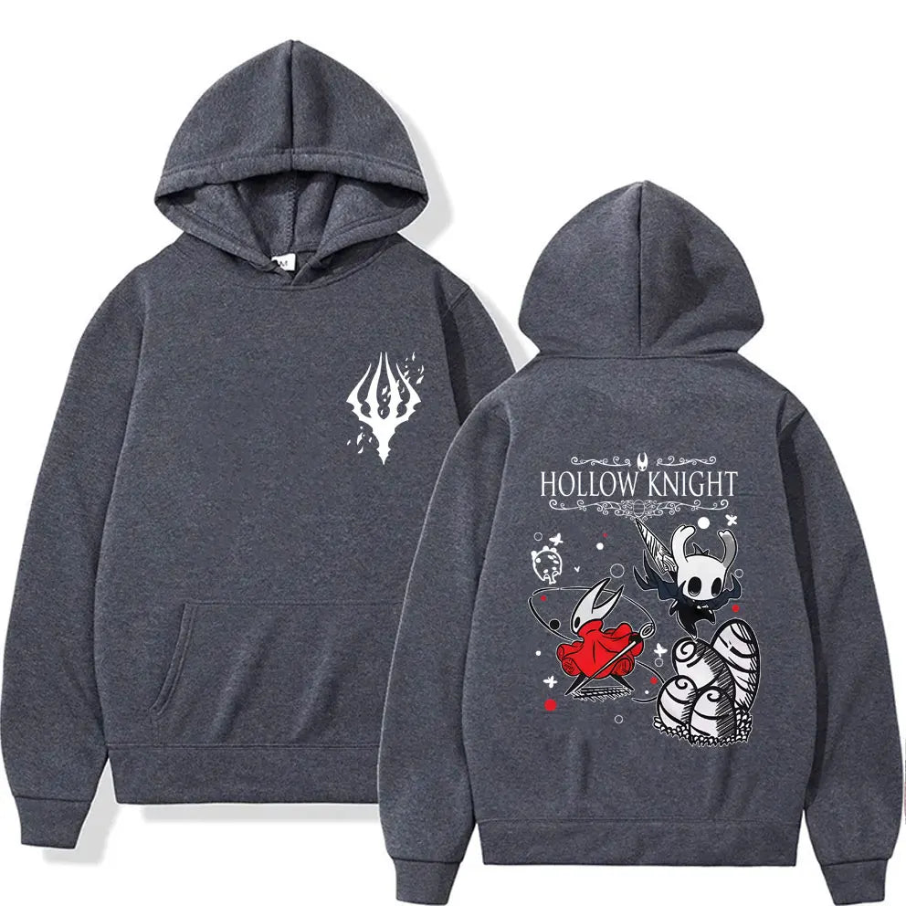 Hollow Knight Double Sided Graphic Hoodie Men Women Game Lover Pullover Hoodies Men's Fashion Cartoon Oversized Hooded Tracksuit