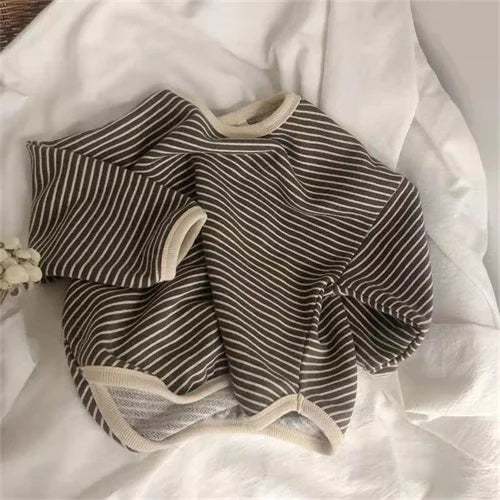 Children's T-shirts Striped Clothing Casual Long Sleeve Tee Autumn Spring Baby Toddler Boys Girls Tops 1-8Y Kids T-shirt Clothes