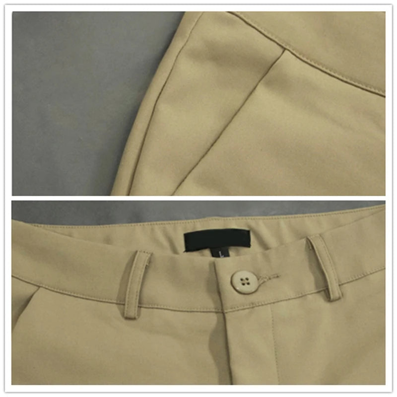 Women's Ol Pencil Ankle-length Pants Oversized 4xl Slim Candy Colors Pantalones Summer Mid Waist 90cm Trousers Suits Spodnie