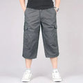 Customizable Summer Loose Cropped Pants Men's Casual Streetwear Short Trousers pantalon homme Man Outwear Cargo Joggers Pants