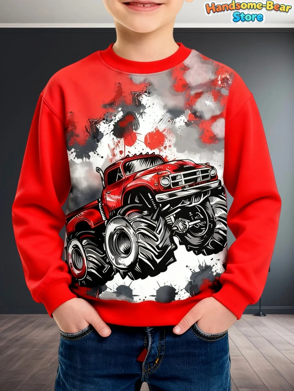 Kids Clothes Boys Sweatshirt Long Sleeve Stylish Car Racing Graphic Children Hoodies Autumn Casual Streetwear Loose Boys Clothes