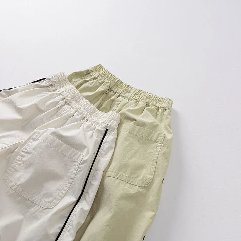 Children's Pants 2025 Summer New Boys Casual Pants Thin Cotton Baby Girls Mosquito-proof Trousers Kids Clothes