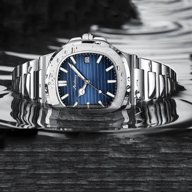 Men Quartz Watch High end Fashion  Male Business Wristwatch Ultra Thin Steel Band Waterproof Luminous Quartz Watches Boy Gifts
