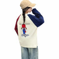 Children Sweatshirt for Girls New Spring Fall Clothes Cute Cartoon Pattern Pullover Loose Top Kids Korean Polo Sweatshirts 5-14Y
