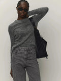 Wolfeel Summer New O-neck Elegant Slim Fit Sweater Women's Jumpers Casual Chic Thin Long Sleeved Fashion Lady Loose Pullovers