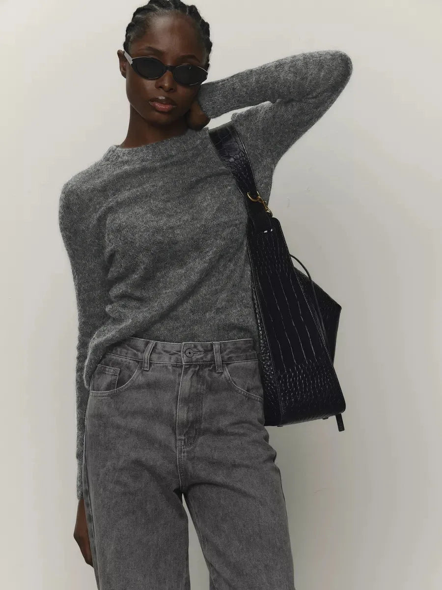 Wolfeel Summer New O-neck Elegant Slim Fit Sweater Women's Jumpers Casual Chic Thin Long Sleeved Fashion Lady Loose Pullovers