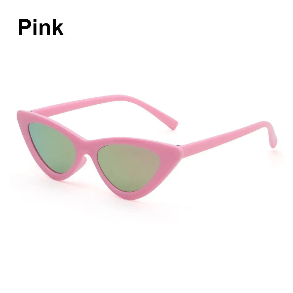 Fashion Kids Sunglasses Retro Narrow Frame Cat Eye Sunglasses for Boys Girls 3-9 Years Non-Polarized Sun Glasses Party Favor